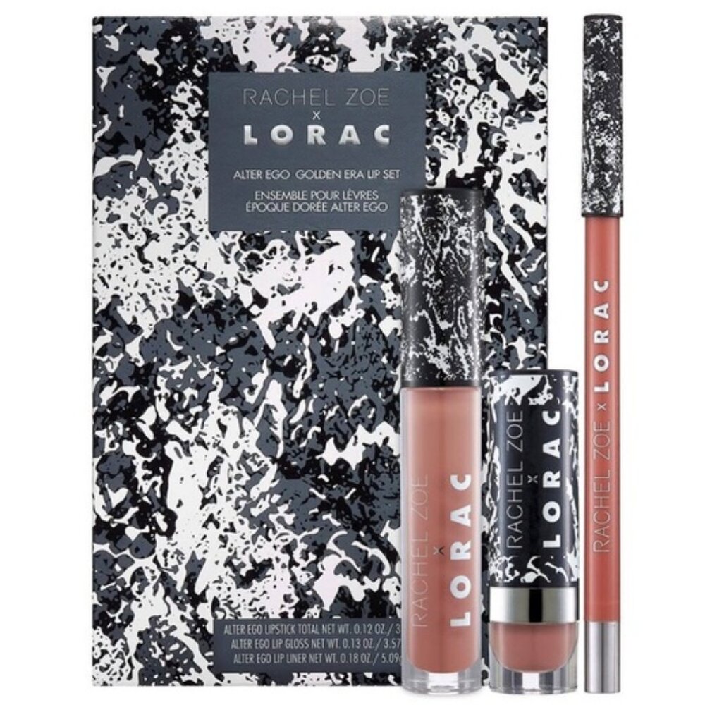 NEW Rachel Zoe x LORAC Alter Ego Golden Era LIMITED EDITION Lip Set Trio